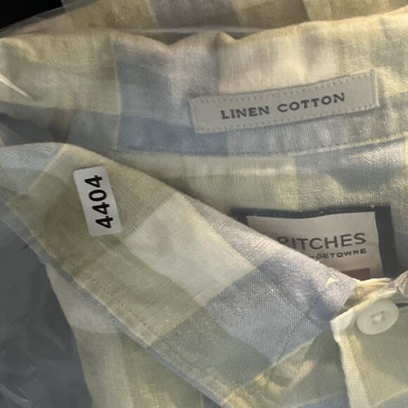 Britches of Georgetowne Linen Blend Shirt Mens XXL Plaid Button Up Short Sleeve - Picture 12 of 13